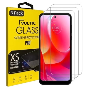 Vultic [3 Pack] Protecteur d'écran pour Motorola Moto G Power 2022 / G Jouer 2023 [Case Friendly], Couverture de film en verre trempé