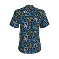 thumbnail image 5 of Zufioo Bicycle Colorful Print Women's Classic V-neck T-shirt, V-neck Short-sleeved Tops Home Wear, Suitable for Daily Life, Work, Outdoors-XX-Large, 5 of 7