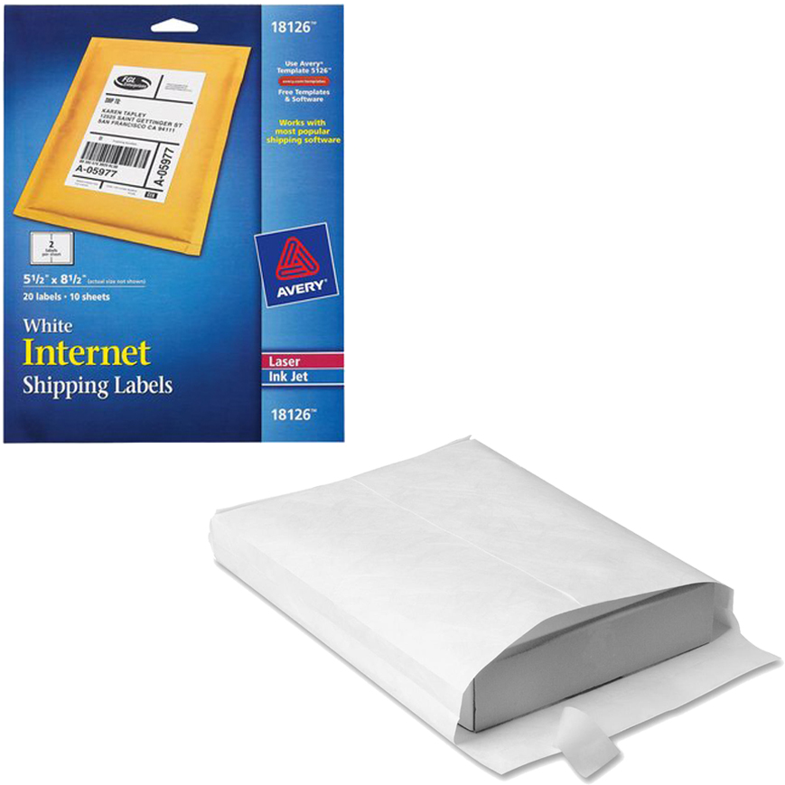 Avery White Shipping Labels with TrueBlock Technology 18126, 51/2" x 8