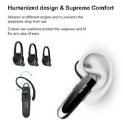 New Bee Bluetooth Headphones V5.0 Wireless (24H Talk Time/180D Standby) w/Mic, Dual Device Connectivity for iPhone/Android/Samsung/Laptop, Business Trucker Headsets,Black