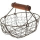 thumbnail image 1 of GOOHOCHY Cesta de frutas de hierro forjado y madera, cesta de verduras sencilla y duradera para la cocina, 1 of 8