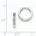 thumbnail image 2 of 14K White Gold Diamond Hinged Hoop Earrings XE2937AA, 2 of 2