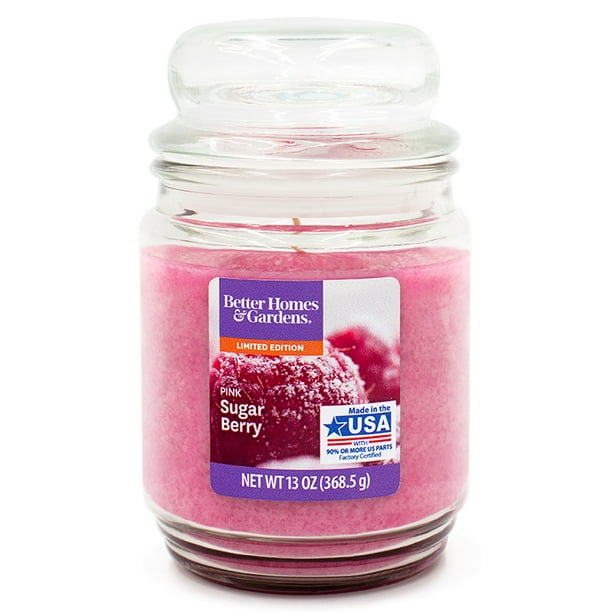 Better Homes & Gardens Jar Candle, Pink Sugar Berry, 13 oz Walmart