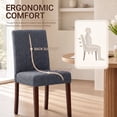 thumbnail image 4 of Upholstered Fabric Dining Chairs Set of 6 with Wood Legs, Modern Parsons Chairs with High Back for Kitchen, Dining Room, or Restaurant, Grey, 4 of 11