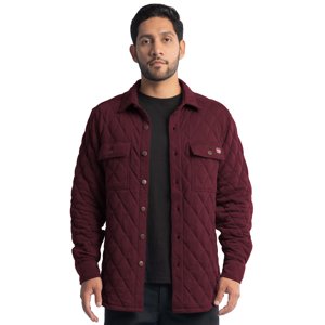 Wrangler Workwear Men's Quilted Polyester Shirt Jacket
