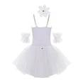 thumbnail image 2 of Alvivi Girls Ballet Dance Skirted Leotards Ballerina Costumes with Headdress Gymnastic Tutu Dress White 13-14, 2 of 7