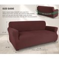 thumbnail image 4 of Jinamart Housse Extensible Élastique pour Canapé 3 Places, 1 Pce (Chocolat, Grand), 4 of 6