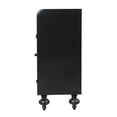 thumbnail image 2 of Youmumeub 27.5" Accent Cabinet with 2 Doors, Steel Sideboard Buffet with Embossed Pattern, Distressed Black & Gold Finish for Living Room, Entryway, 2 of 13
