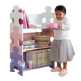 thumbnail image 3 of KidKraft Cute Wooden 3 Shelf Kids Puzzle Piece Bookcase Organizer, Pink & Purple, 3 of 7
