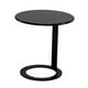 thumbnail image 2 of Mesita auxiliar pequeña, moderna, minimalista, de metal con base, pequeña mesa de pedestal decorativa. Negro, 2 of 9