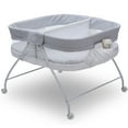 thumbnail image 5 of Little Folks Twin EZ Fold Ultra Compact Double Bassinet by Delta Children, Aqua Geo, 5 of 9
