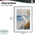 thumbnail image 4 of Stupell Industries Coastal Egret By The Waves Gray Framed Print Under Glass, 17 x 23, by Petals Prints Design, 4 of 8