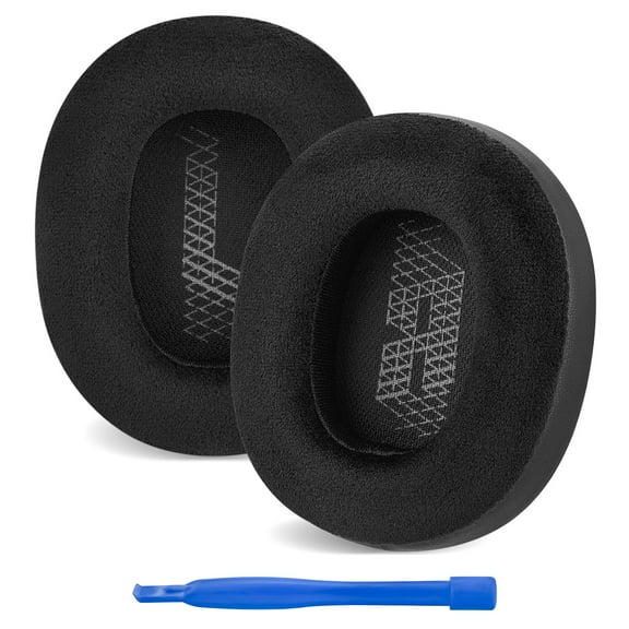 Replacement Ear Pads Compatible with JBL Lifestyle E65BTNC, Duet NC, Live 650BTNC/ 660BTNC Headphones, Ear Cushions ( Velour / Black )