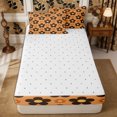 thumbnail image 4 of Manfei Vintage Floral Blossom Zipper Twin Comforter Sets with Fitted Sheet and 2 Pillowcases,Groovy Flowers Zipper Bedding Set,Reversible, 4 of 7