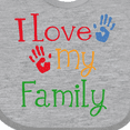 thumbnail image 4 of Inktastic I Love My Family Boys or Girls Baby Bib, 4 of 4