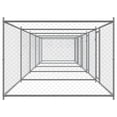 thumbnail image 4 of vidaXL Dog Cage Grey Galvanized steel Extra Large Doors Dog Cage, 4 of 6