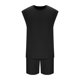 thumbnail image 3 of Mens Casual Pantalones de Moda Sólido sin Mangas Blusa sin Capucha Y Pantalones Traje Conjunto, Poliéster, 3 of 6