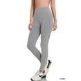 thumbnail image 6 of ZENANA Ribbed Seamless High Waisted Full Length Leggings, 6 of 11