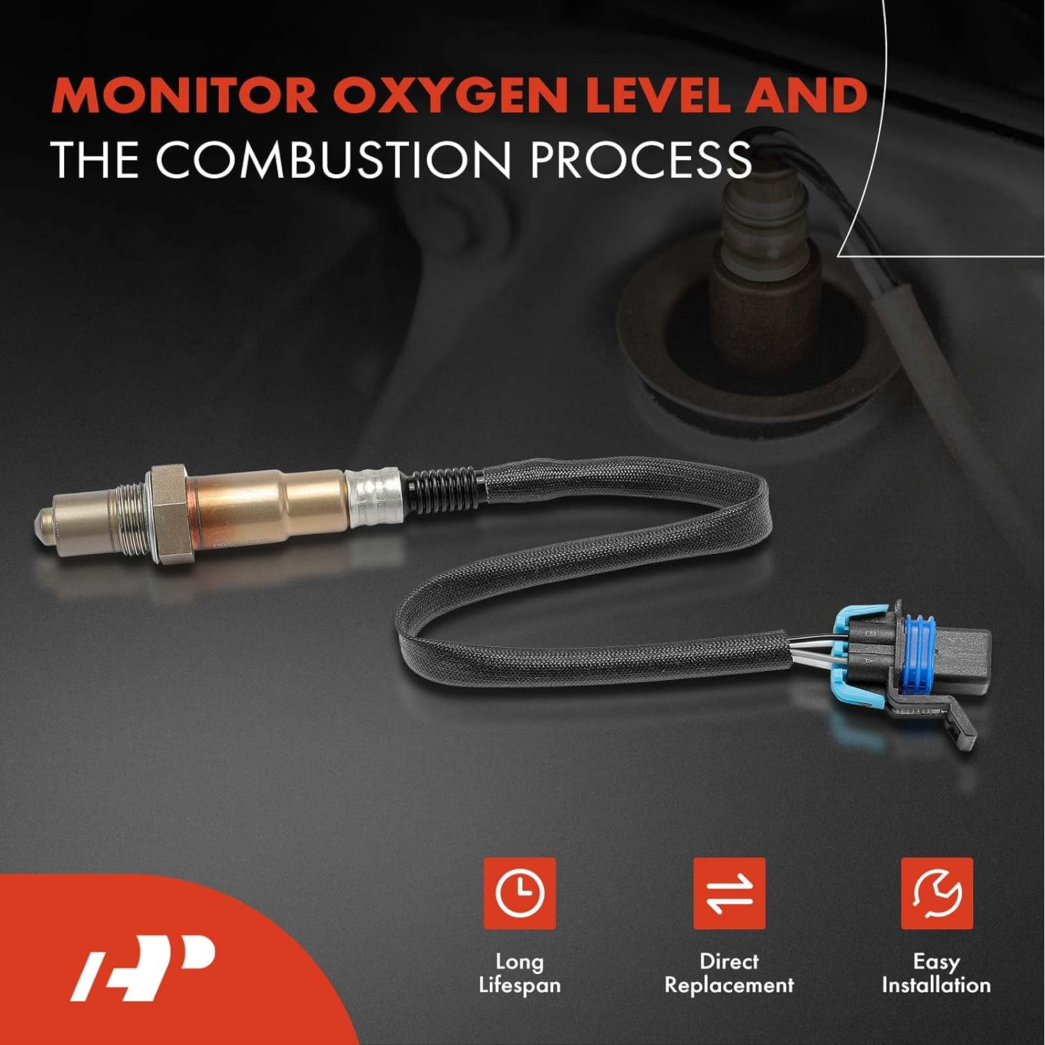 A-Premium O2 Oxygen Sensor Replacement for Buick Enclave 12-14 Chevrolet Caprice Equinox Pontiac Torrent Suzuki XL-7 3.6L Cadillac ATS CTS SRX XTS 2-PC Set