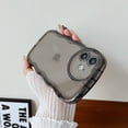 thumbnail image 4 of for iPhone 11 Case (2019 6.1"),Cute Clear Love Case,with Love-Heart Camera Frame Wavy Edge Transparent Full Protective Soft TPU Shockproof Phone Cases Cover for Women Girls Black, 4 of 14