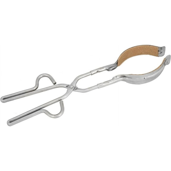 Heavy Duty Beaker Tongs, 12" Long, Cork Lined Jaws, Riveted Joint, Stainless Steel, Hot Beakers with 100mL to 1500mL Capacity - Eisco Labs