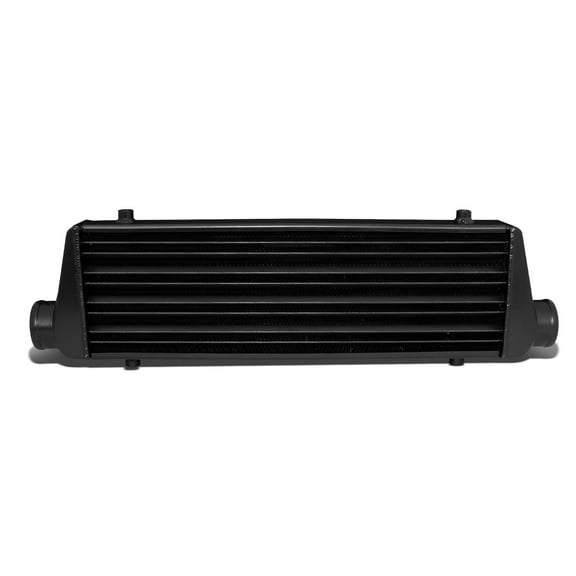 DNA Motoring Black Full Aluminum 27.675" X 8.5" X 2.75" Tube Fin Front Mount Racing Turbo Intercooler Universal