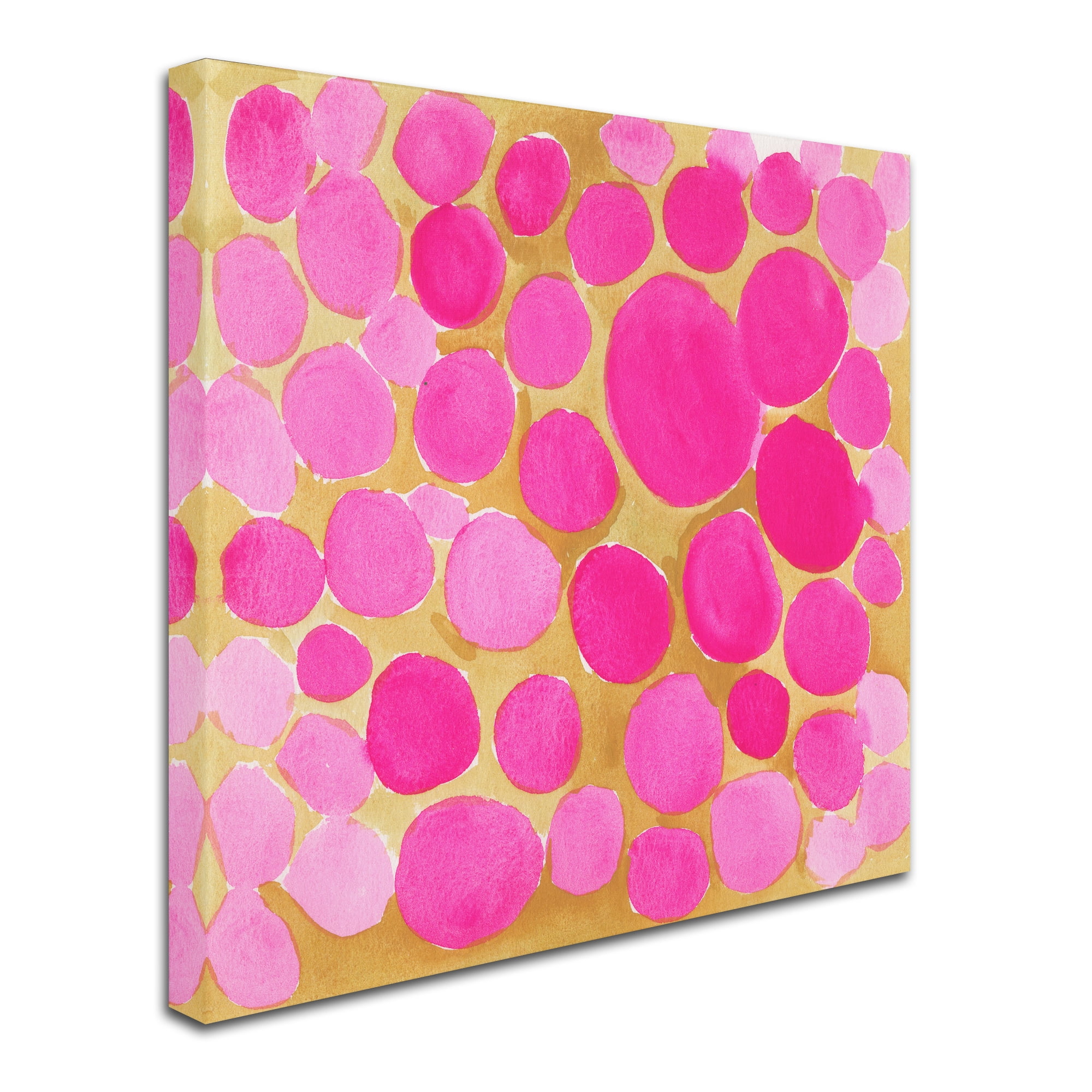 Trademark Fine Art 'Pebbles Yellow' Canvas Art by Fernanda Franco