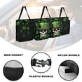 thumbnail image 5 of KUIFORTI Trunk Organizer for Car, Skull Car Organization Accessories St Patrick's Day Decorations Green Leaf Car Trunk Organizer for Sedan,Truck,Van, Frees Trunk Floor, Sturdy Space Saving Expert, 5 of 6