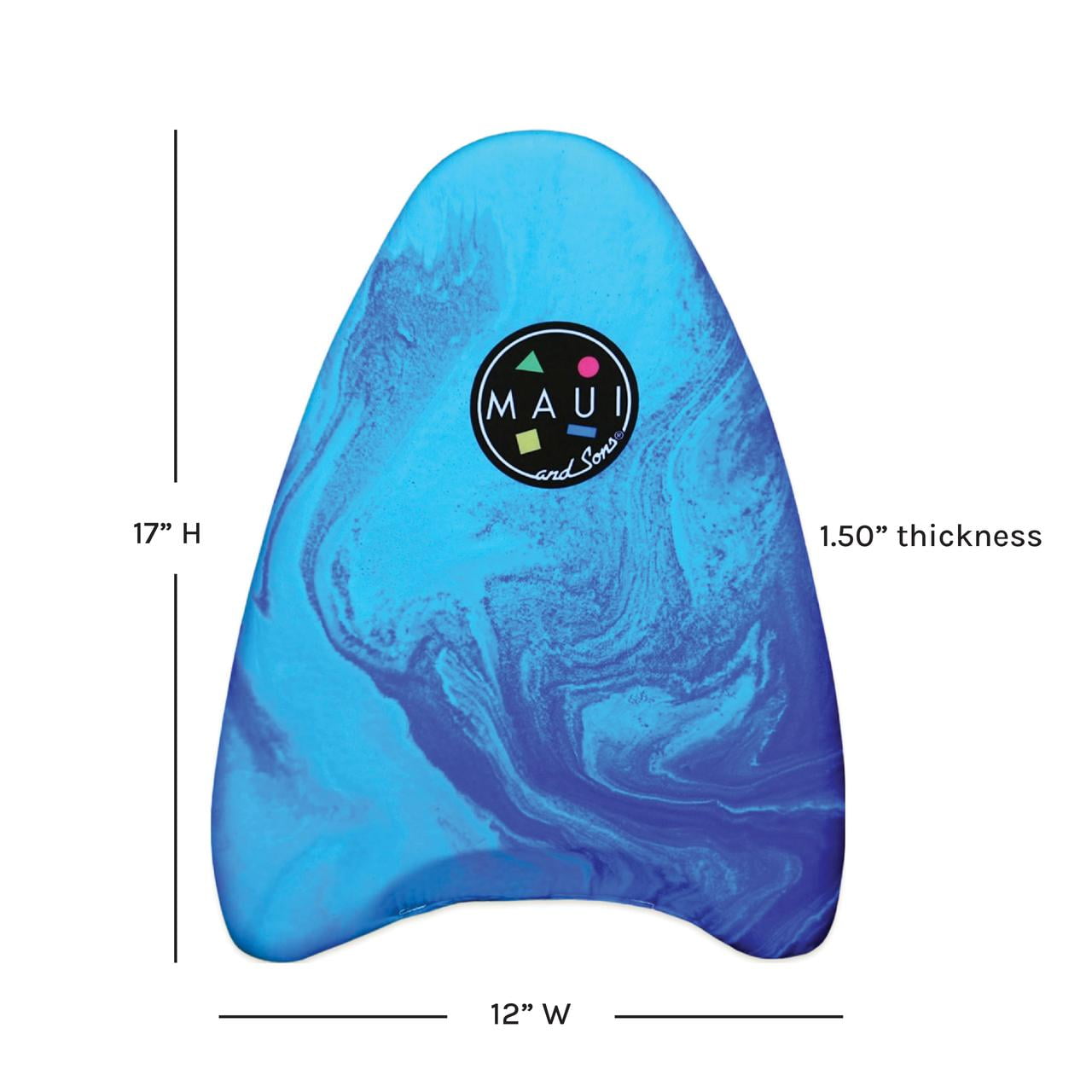 Maui and Sons 17 inch Light Weight Kickboard - Blue Swirl