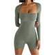 thumbnail image 4 of Txlixc Vestido de mujer, cuello cuadrado de manga larga Txlixc moda, 4 of 8
