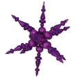 thumbnail image 1 of Vickerman Commercial Shatterproof 3-Finish Radical 3D Snowflake Christmas Ornament - 30" - Purple, 1 of 1