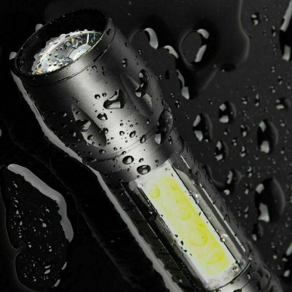 LED Torch USB Rechargeable Flashlight Police Tactical Zoom Camping Lamp Outdoor