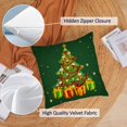 thumbnail image 2 of Merry Christmas Pillow Covers 16x16 Set of 4 Velvet Christmas Pillow Cases Red Green Xmas Holiday Throw Pillow Covers Soft Christmas Tree Cushion Covers for Outdoor Home Bed Sofa Couch(16 Inch), 2 of 6