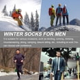 thumbnail image 7 of 4 Pairs Mens Merino Wool Socks, Breathable Hiking Outdoor Warm Winter Socks for Men Cold Weather Mottled Black+Grey (4 pairs), 7 of 7