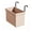 Pink, variant on Hanging Fabric Laundry Basket with Metal Hooks, Woven Clothes Hamper for Bathroom Bedroom, Rod Mounted Storage Basket with Handles