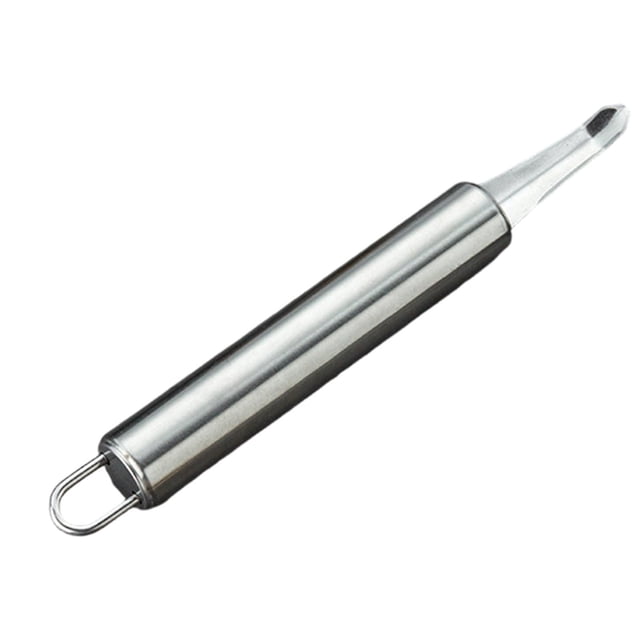 TIELUTT Functional Stainless Steel Corer Line Remover Handy Deveiner and Food Scraper and Stainless Steel Roller Hand Held Cheese Grater Small Garlic Grater Small Grater for Garlic Small Spatula Set