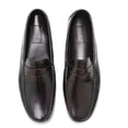 thumbnail image 3 of Pair Of Kings Shoes The Royal Maroon Box Leather Dress Moccasin Penny Loafer (Maroon Box Leather, 7), 3 of 5