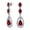 Red, variant on Bling Jewelry Womens Fashion Art Deco Wedding Gemstone Dangle Chandelier Earrings Silver Plated