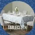 thumbnail image 3 of Exquisite Plastic Tablecloths White & Blue Botanical Floral Design 54x108 in 2 Count, 3 of 7