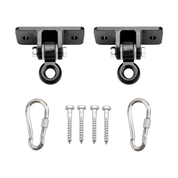 Perchas para columpios,Accesorios de montaje para colgadores de columpios de servicio,Tornillos incluidos Capacidad de 2400 lb Gancho a presión para colgar,Juego de trapecio de madera para