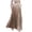 Beige1, variant on yillto Women's Pleated Midi Skirts High Waist Elastic A Line Long Skirt for Fall Winter