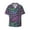 Rainbow Animal Skin, variant on Red and Brown Squares Print Men's Wrinkle Free Untucked Cuban Shirt Business Casual Button Down Shirts Short Sleeve Shirt