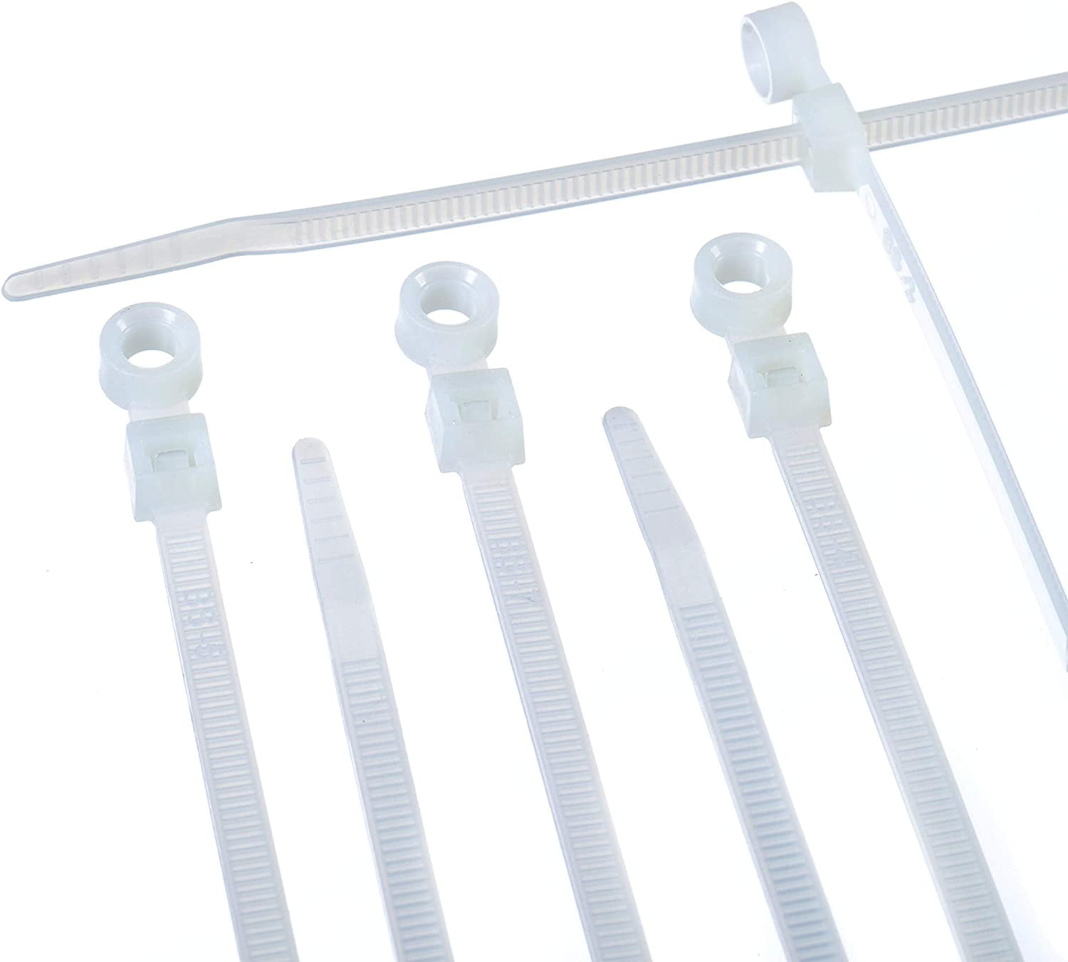 7 inch White Nylon Zip Ties Strong Zip Tie, Wire Ties Indoor and