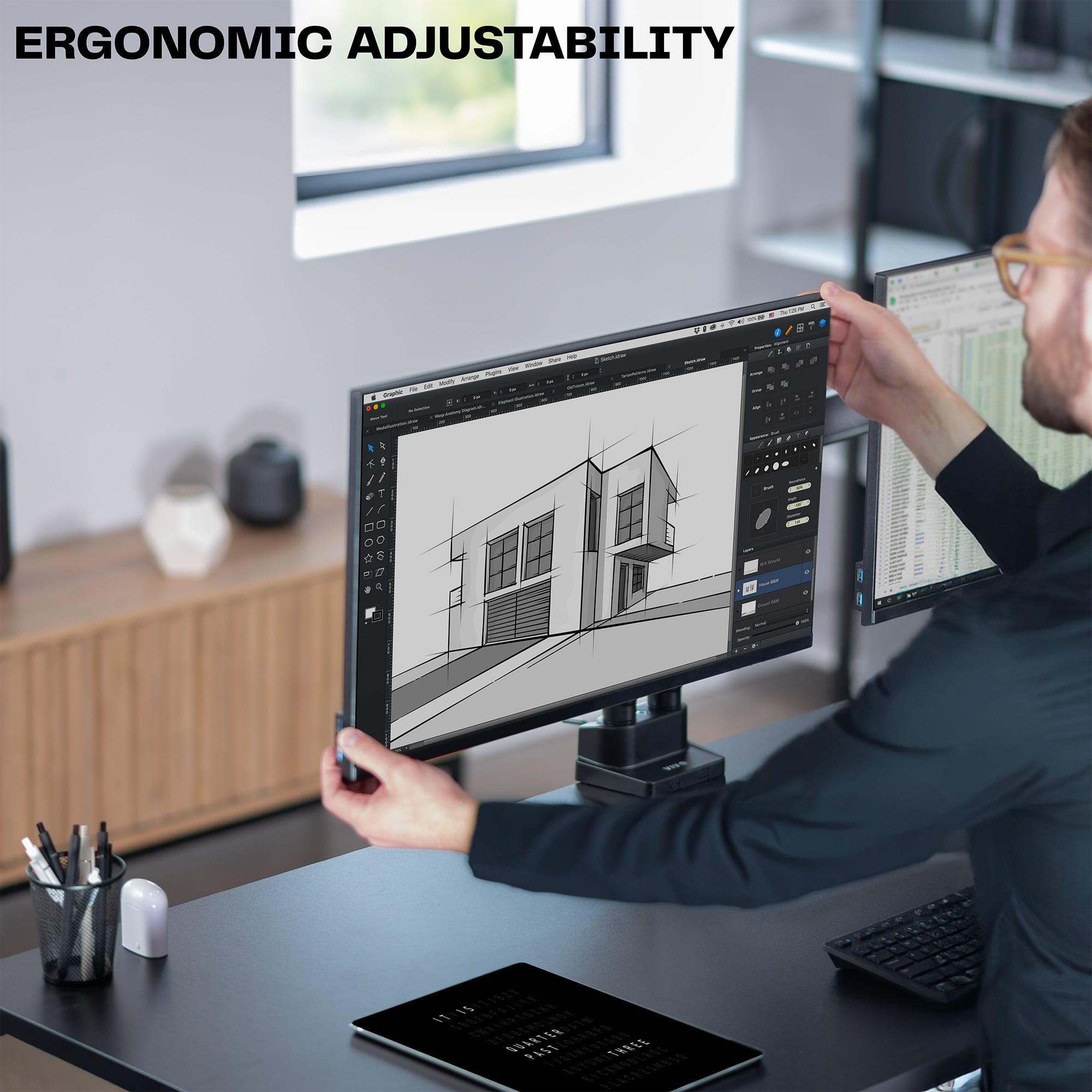 VIVO Premium Aluminum Full Motion Dual Monitor Lift Engine Arm Desk Mount Stand