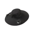 thumbnail image 3 of Sombrero de ala ancha para exteriores, para pesca, playa, con 2 ventiladores solares, ligero negro, 3 of 9