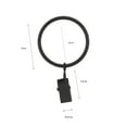 thumbnail image 5 of Home Details Curtain Rings in Black, 10 Pack, 5 of 5