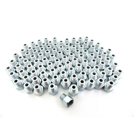 - New Steel Fitting Coupler Female 7/16 Inverted Flare Male End 10mm x1.00 Qty 100