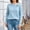 Blue, variant on IUYRTFE Women Round Neck Solid Color Knit Sweater Loose Fit Long Sleeve Pullover Top for Fall Winter Casual Wear