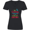 thumbnail image 3 of Inktastic Grammy is Never too Old to be Excited for Christmas Women's V-Neck T-Shirt, 3 of 5