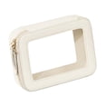 thumbnail image 3 of Bolsa de maquillaje transparente para mujer, organizador de maquillaje resistente, impermeable, con cremallera, pequeña bolsa de cosméticos, estuche Blanco, 3 of 8